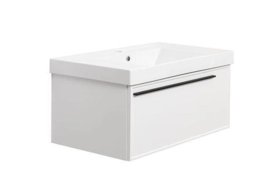 Тумба под раковину LA FENICE Elba Bianco белая 80 FNC-01-ELB-B-80 белый матовый