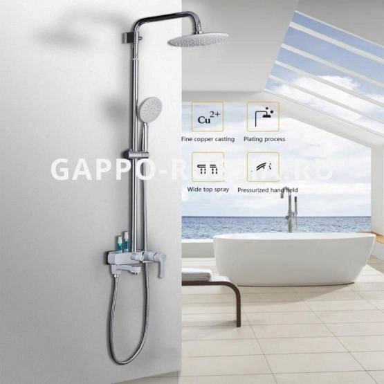 Душевая система Gappo G2402-8  для ванны,цвет белый хром