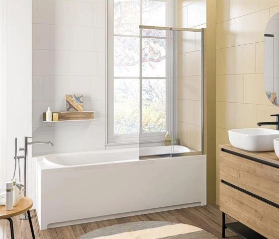 Шторка для ванны GOOD DOOR SCREEN SLR-100-C-CH 5 мм 100 прозрачное