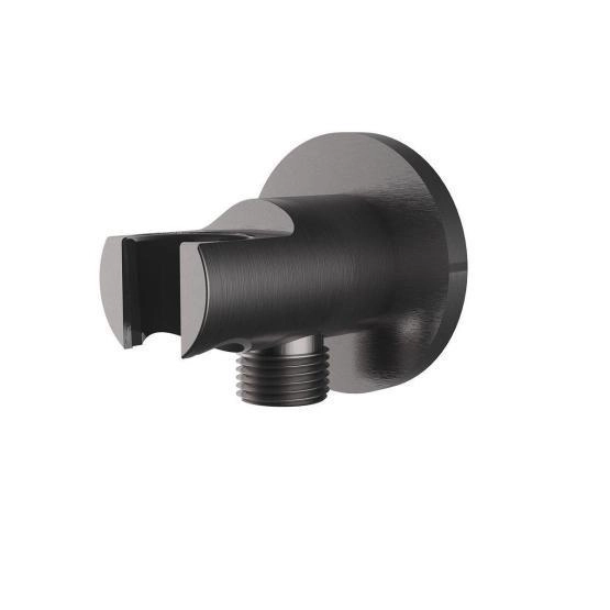 Держатель ручного душа Vincea VSC-31GM с подводом воды, вороненая сталь