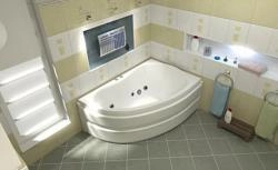 Ванна Bas Алегра 150x90 с гидромассажным оборудованием FLAT правая