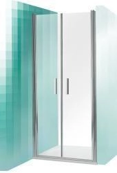 Душевая дверь Roltechnik TCN2/800 Двухстворчатые стеклянные 80 стекло прозрачное профиль матовый хром