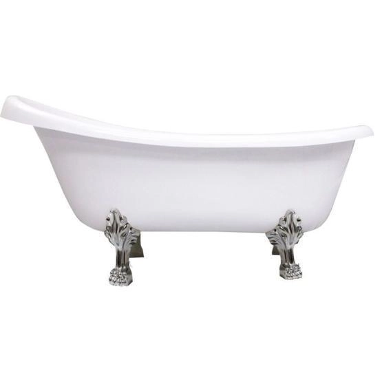 Ванна AquaStone Скарлет ножки хром 170х80 иск. камень