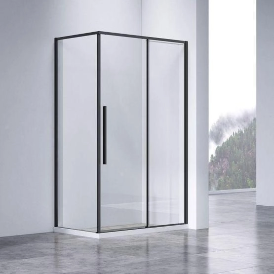 Душевой уголок Vincea Slim-N VSR-4SN8012CLB, 1200*800, черный, стекло прозрачное