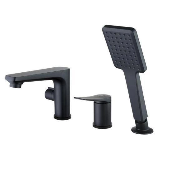 Смеситель Lemark Bronx LM3745BL на борт ванны , черный