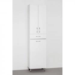 Пенал для ванной Style Line Эко Стандарт 48 с бельевой корзиной напольный с ящиком