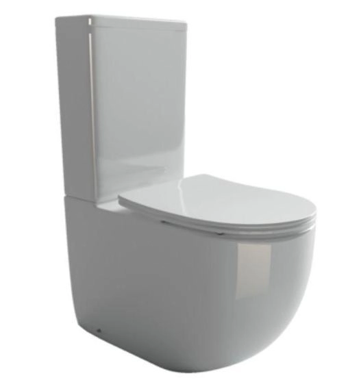 Напольный пристенный унитаз Metropol Rimless