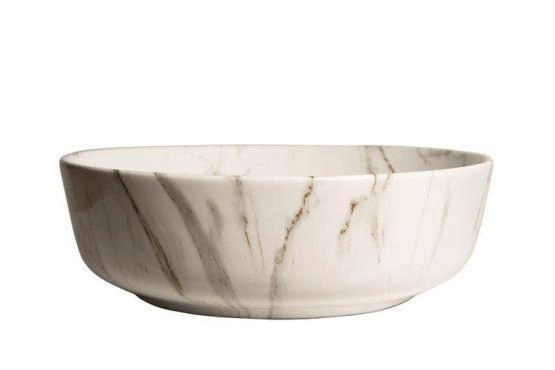 Раковина SantiLine SL-7021 41,5x41,5 на столешницу керамическая Светло-серый мрамор