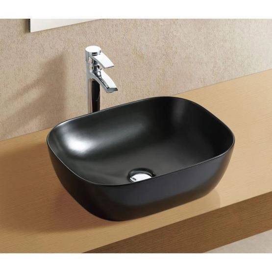 Раковина Ceramalux NC 78104MB Black matt 49 см на столешницу