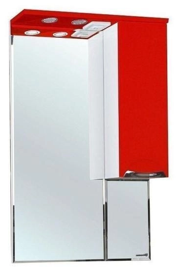 Зеркало-шкаф Bellezza Альфа 55 R с подсветкой красный