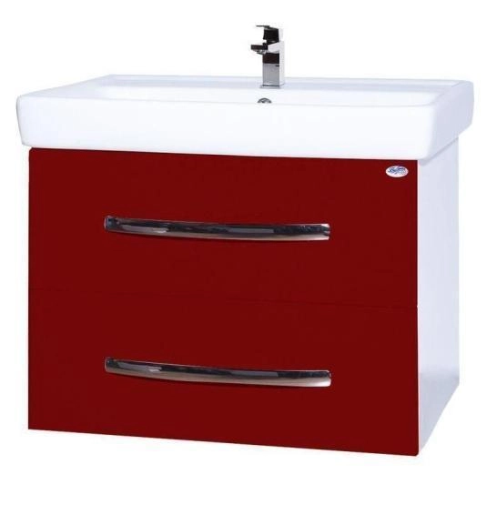 Тумба под раковину Bellezza Рокко 60 подвесная с 2 ящ. (Тигода) красная