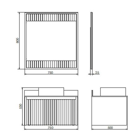 Зеркало Comforty Марсель-75 00-00012269 белое матовое с подсветкой