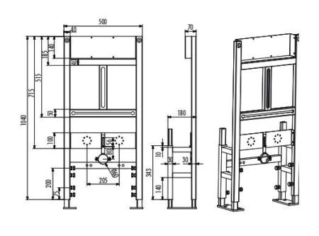 Инсталляция CREAVIT GPM600 для писсуара