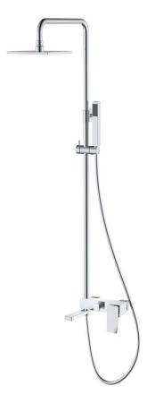Душевая система Boheme Q хром, ручка хром, золото черная, ультрамарин (прямая, изогнутая) 148-CR