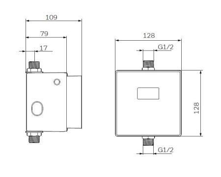 Система смыва AM.PM Spirit 2.0 CUSEF7006 Сенсорная электронная матовый хром