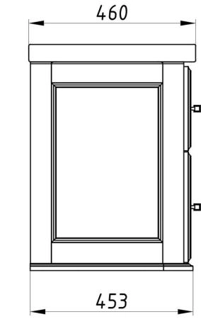 Тумба под раковину ASB-Woodline Венеция 70 Белый (патина серебро)