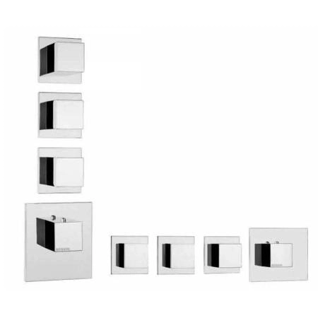 Термостат для ванны с душем Bossini Cube 3 Outlets LP Z032205.030, хром