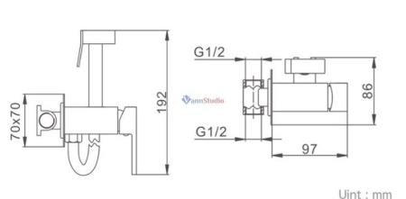 Гигиенический душ Frap F7506-3 золото