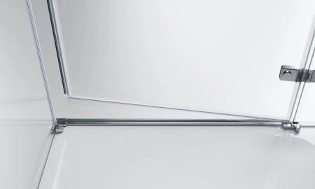 Душевой уголок BelBagno KRAFT 100x80 прозрачное стекло 6 мм профиль хром KRAFT-AH-12-100/80-C-Cr-L
