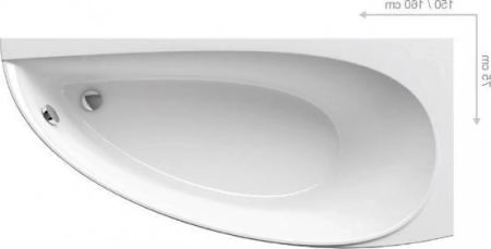 Ванна Ravak Avocado 160 P без гидромассажа акрил