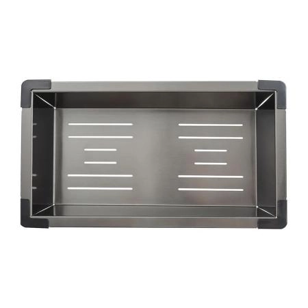Кухонная мойка Gappo GS7850-6L 780x500x215mm 0.8мм с коландером Черный чаша слева