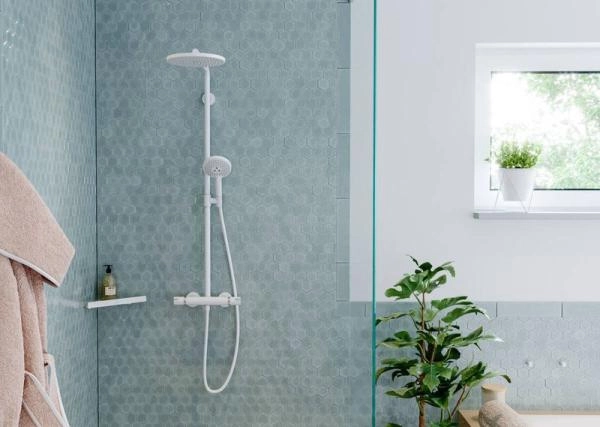 Hansgrohe 26890700 Croma Select S Душевая система для душа с термостатом ?280/125 мм, 3 режима, матовый белый