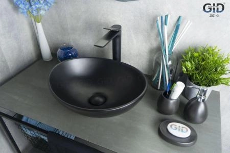 Раковина Gid Nc901 41x34 на столешницу черная матовая
