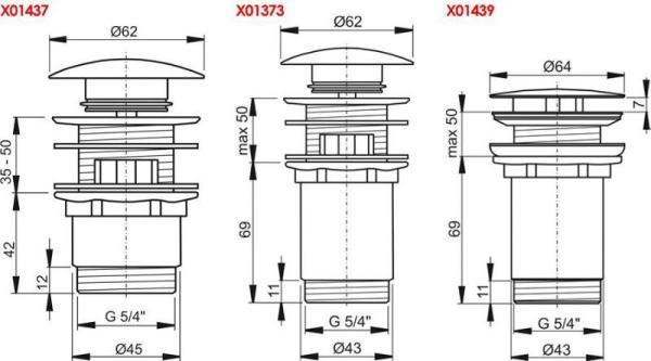 Слив Ravak X01373 для умывальника система ClickClack
