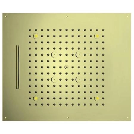 BOSSINI DREAM/3 Верхний душ 570 x 470 мм, 3 режима (дождь, каскад, туман), с 4 LED RGB, блок питания/управления, Cromoterapia, цвет: золото