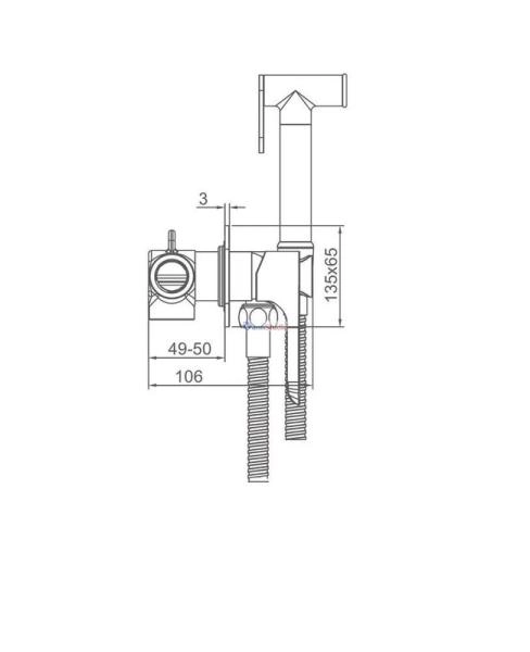 Гигиенический душ Gappo G7248-32 Сатин золотой встраиваемый