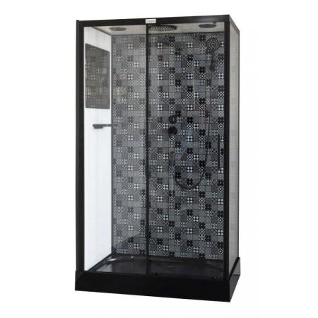 Душевая кабина Esbano 110x80 профиль Черный стекло прозрачное ESKBB1180CKR
