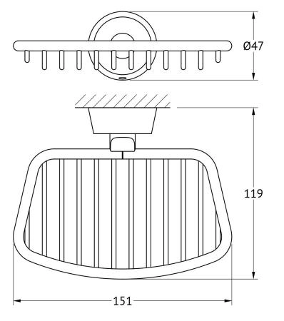 Мыльница-решетка FBS Vizovice VIZ 050 хром