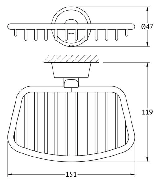 Мыльница-решетка FBS Vizovice VIZ 050 хром