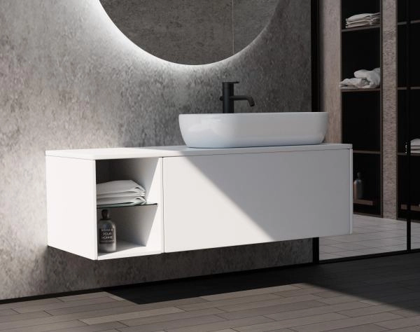Тумба SANVIT Оскар 120 подвесная Белый без раковины