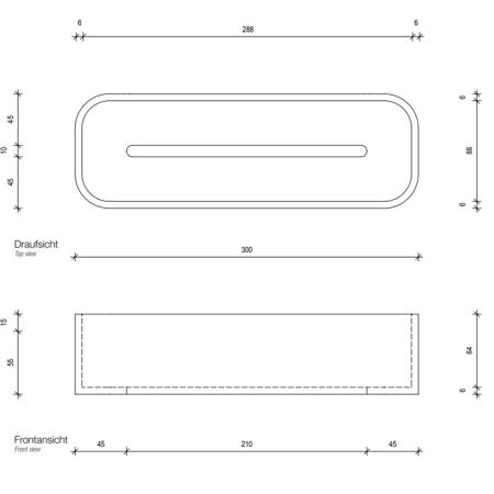 Decor Walther Stone SCT30 Душевая полочка 30x10см, настольная, цвет: белый