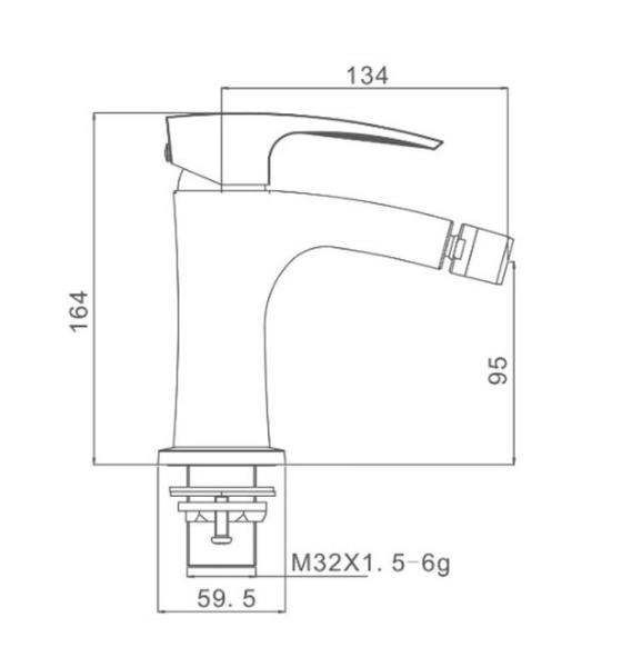 Смеситель Gappo G5007 для биде хром