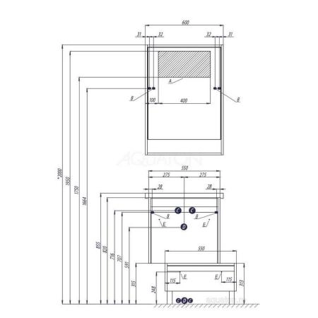 Комод Aquaton Капри 1A231003KP010 60 c ящиком,белый глянец