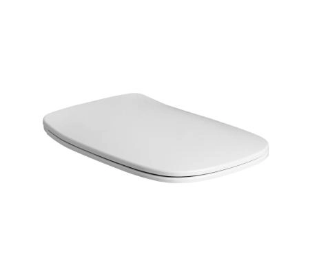 Сиденье для унитаза AXA WHITE JAM AF3301 с механизмом плавного опускания, цвет белый