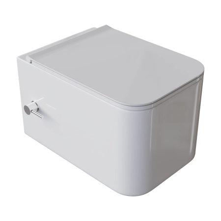 унитаз подвесной Boheme с функцией биде, Mane Белый глянец c крышкой 970-SET-2-W