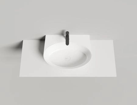 Раковина Salini ALDA WALL 02 S-Sense глянцевая 58x45 140312G накладная  без отв.смесителя