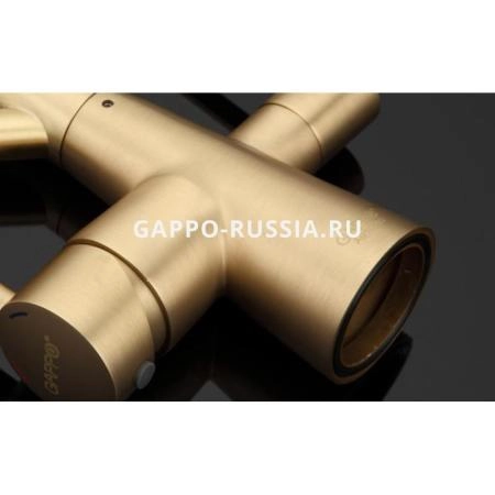 Смеситель Gappo G4398-1 для кухни, бронза/чёрный