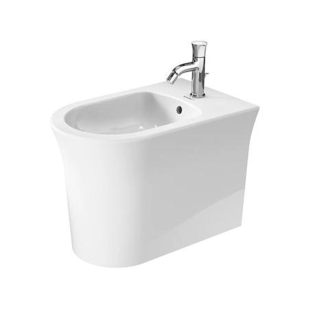 Duravit White Tulip Биде напольное 37x58х42 см, с переливом, с 1 отв., WonderGliss, цвет: белый