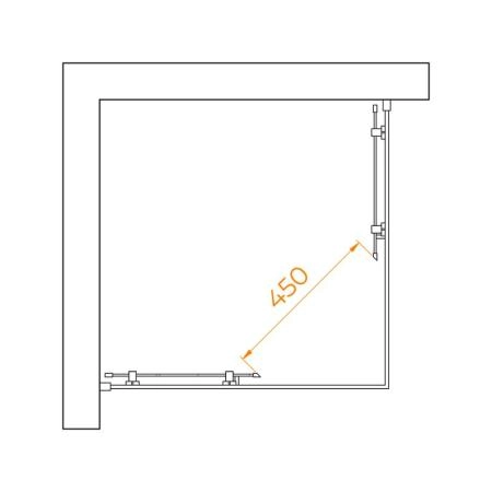 Душевой уголок RGW PA-030B Passage 80x80 Черный матовый матовое