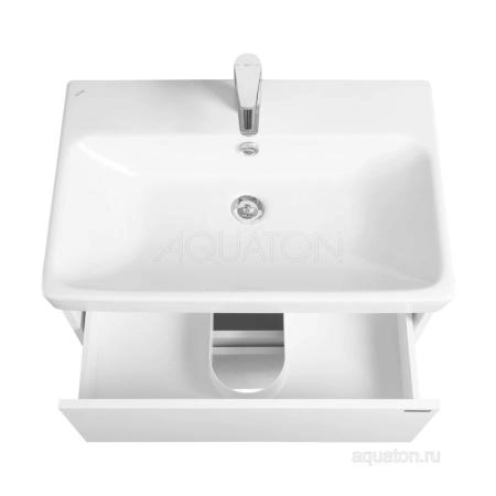 Тумба под раковину AQUATON Сканди 70 белый матовый, белый глянец 1A251801SD010