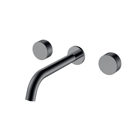Смеситель из стены Boheme STICK SPIRALE на 3 отв. Shine Gun Metal 152-2-SGM.4