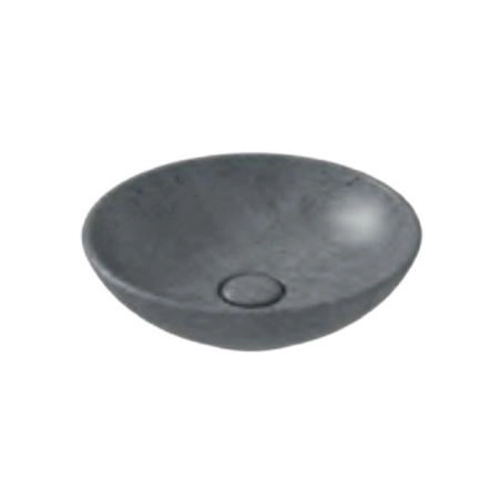 Globo Le Pietre Раковина накладная круглая 40*h14см, с донным клапаном, цвет Peperino grigio