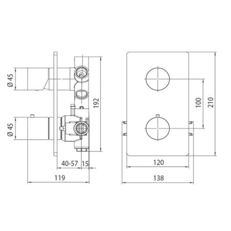 Термостат для душа Bossini OKI Z00002.030, хром
