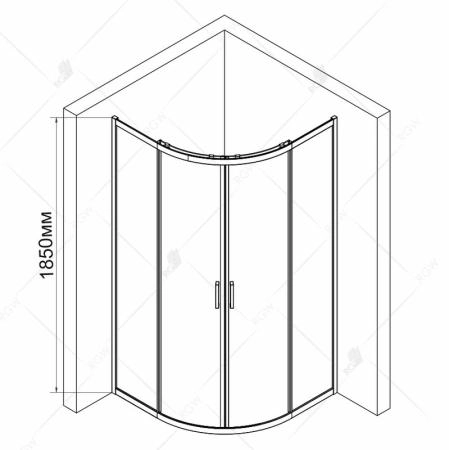 Душевой уголок RGW CL-53 Classic 90x90 Хром прозрачное
