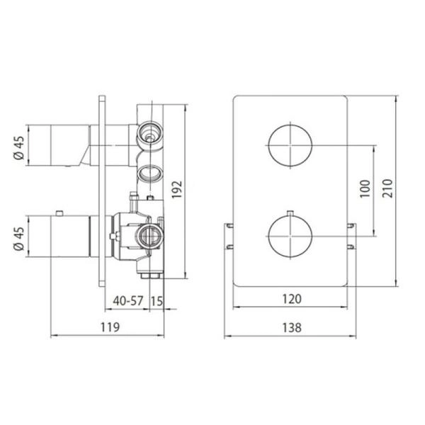 Термостат для душа Bossini OKI Z00002.030, хром