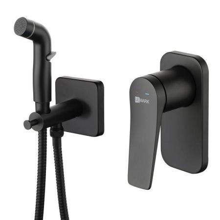 Гигиенический душ  Lemark Bronx LM3719BL с смесителем, встраиваемый , черный